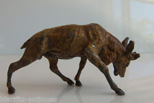 Bronze Plomb de Vienne 19ème - Chevreuil - 8 cm sur 4.5 cm - Poids 60 grs