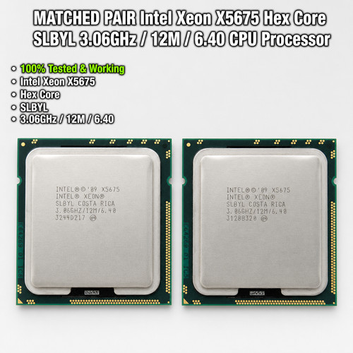 Matched pair intel xeon x5675 - pair,