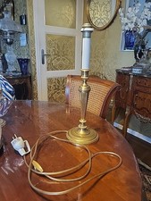 Ancienne Lampe Bronze Doré Louis XVI  Colonne Chandelier