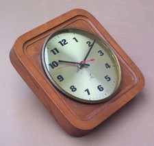 Pendule JAZ ELECTRONIC FRILIC BOIS vintage QUEUE HAUT ancien pendulette MARCHE