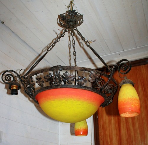 Lustre art déco fer - en,