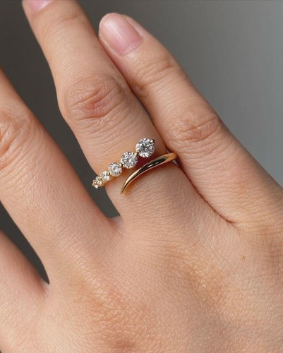 Bague femme jaune 14k - bague,