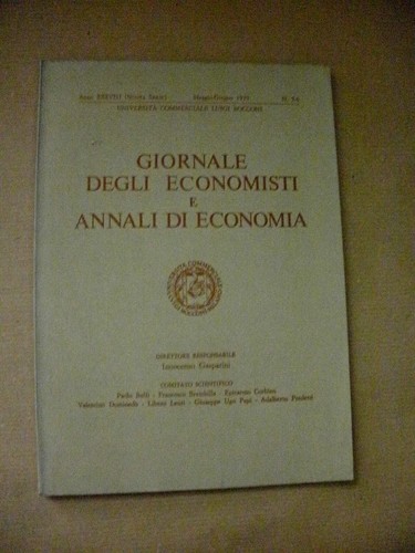 Giornale degli economisti - degli, e