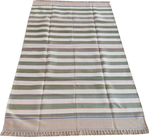 Tapis rayé fait - main, 100