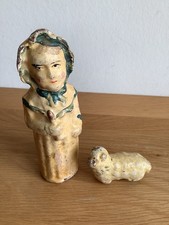 Poupée Ancienne : POUPARD et son MOUTON - Moitié 19 eme -