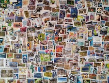 VRAC 400 TIMBRES DE FRANCE DIFFERENTS OBLITERES GRANDS  FORMATS DECOLLES