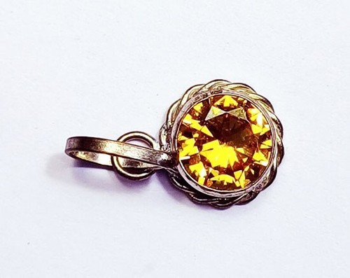 Pendentif zircon jaune forme - pendentif,