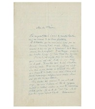 BRION Gustave, peintre alsacien. Lettre autographe (G 5077)