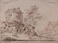 Paysage dessiné à la plume