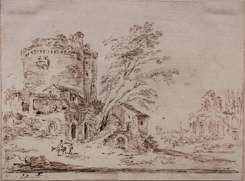 Paysage dessiné plume - paysage,