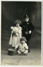 photo carte cap 1930 - enfants