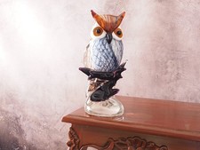 Figurine En Verre Murano Hibou – Fait Main, Art Du Verre Italien