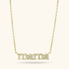 Collier Mama CZ Plaqué Or