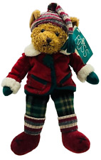 Russ Berrie petit ours ancien noël 26 cm env