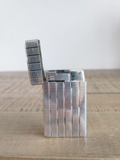 Briquet en Métal Argenté Guilloché Colibri - Molectric 88 - Vintage 