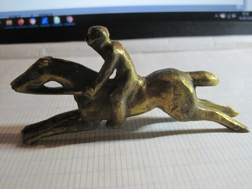 Cheval cavalier bronze - et, en
