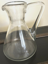 Ancien pichet à cidre moderniste verre artisanal