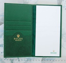 Rolex Porte-Notes En Cuir Vert