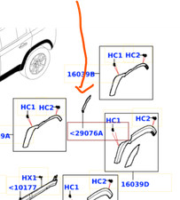 Neuf Véritable Land Rover Défenseur Arrière Roue Arche Gauche Avant Moulage Bord