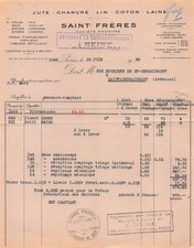 1946 JUTE CHANVRE LIN COTON