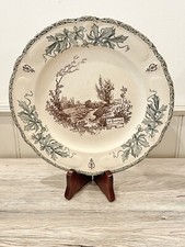 Assiette plate en faience HB
