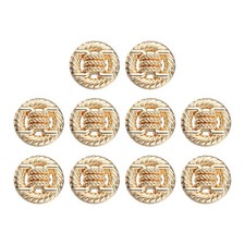 10 Boutons Ronds En Métal