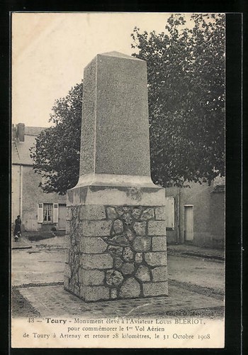 Cpa toury monument - cpa, toury,