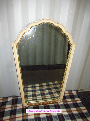 Ancien miroir bois peint et - bois,