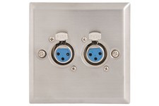 Plaque murale 2 x prises XLR 3