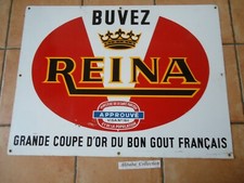 ANCIENNE PLAQUE TOLE LIMONADE REINA PUB BAR BISTROT DECO VINTAGE no émaillée