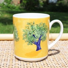 Mug vintage en porcelaine par Guy Degrenne modèle Oulivéiro