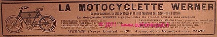 Publicite ancienne 1904 werner - publicite,