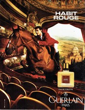 Publicité Advertising 107  1995  eau toilette homme Habit Rouge par Guerlain