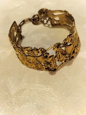 Bracelet Signé M BUFFET bronze doré