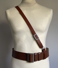 Ceinturon et Baudrier Officier Allemand NSDAP Cuir Marron / WW2 Allemagne