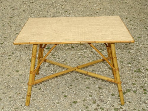 Ancienne table basse rotin - en,