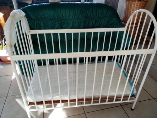Ancien lit bebe - lit, forge