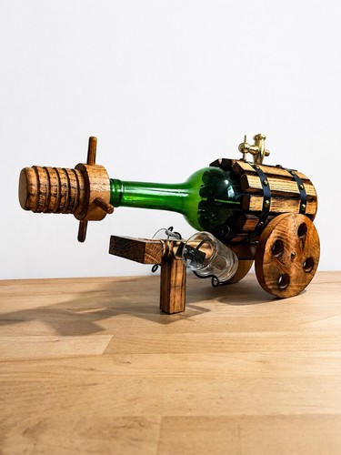 Vintage wooden wine dispenser - wooden,