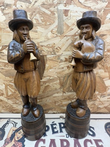 Lot statues bois - bois, bretonnes