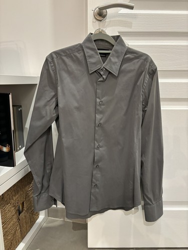 Chemise zara grise slim fit - slim,