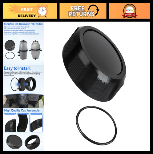 Pool filter drain cap for - filter,