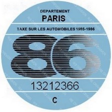 vignette 1986 véhicule