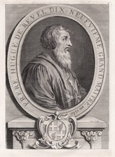 Hugues De Revel Chevaliers De L'Hôpital Malte Portrait Gravure Voitures 1720