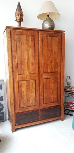 Armoire bois chiffons - armoire,