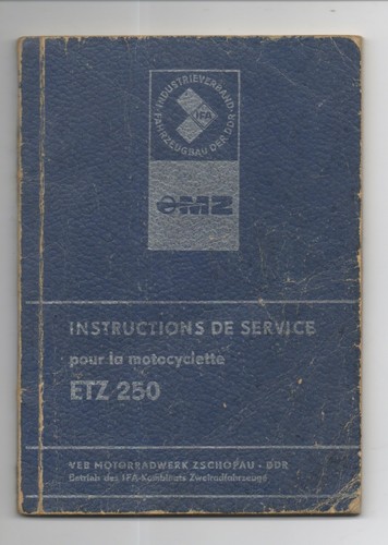 Instructions service etz - mz,