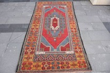 Tapis marocain, tapis 3,8 x 7,7 pieds, tapis turcs, tapis Oushak, tapis vintage
