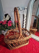 Panier En Osier Ancien Pour Bouteille