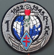 Patch 1° RIMA VINTAGE Régiment Infanterie de Marine TDM ORIGINAL tissu écusson