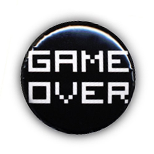 Badge game over geek retro - badge,