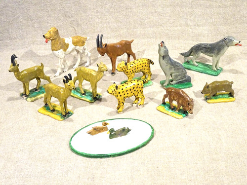 Ancien jouet animaux loup - jouet,